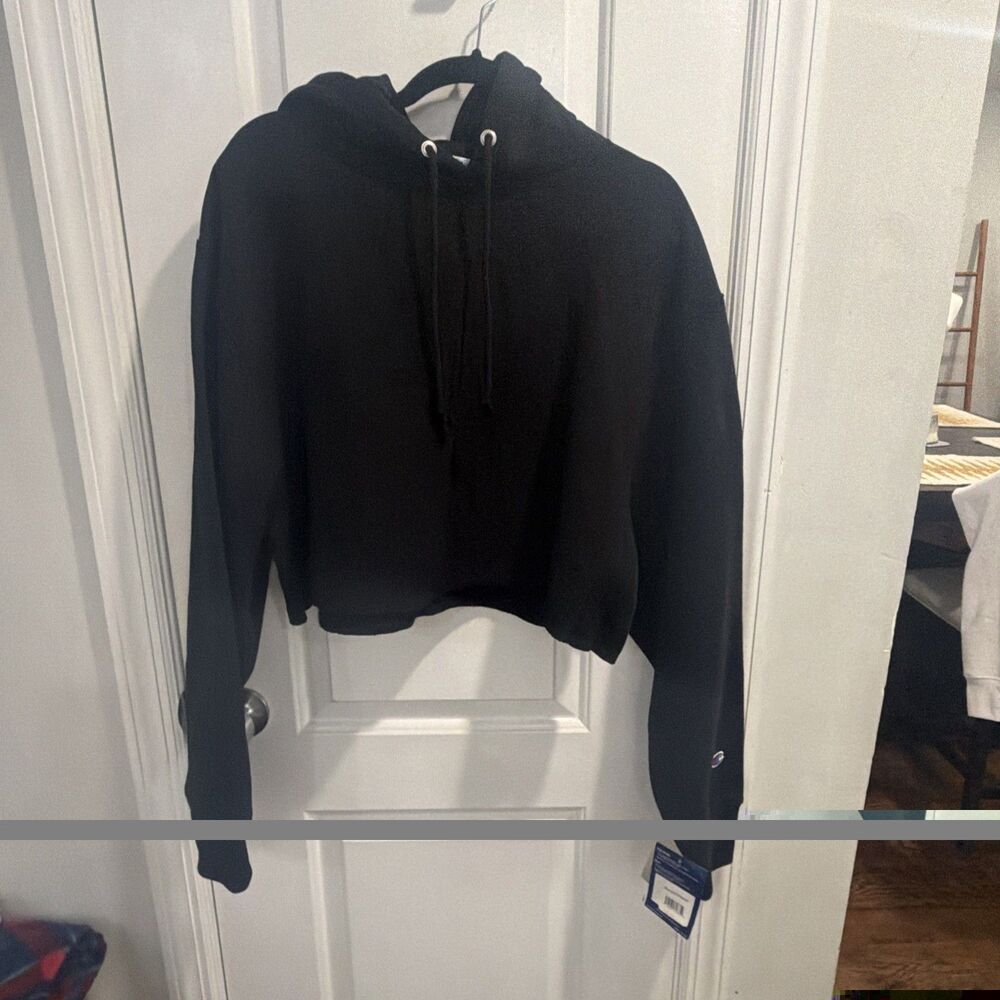 🔥 Champion Women's Reverse Weave Hooded Cropped Sweatshirt XL RW01W